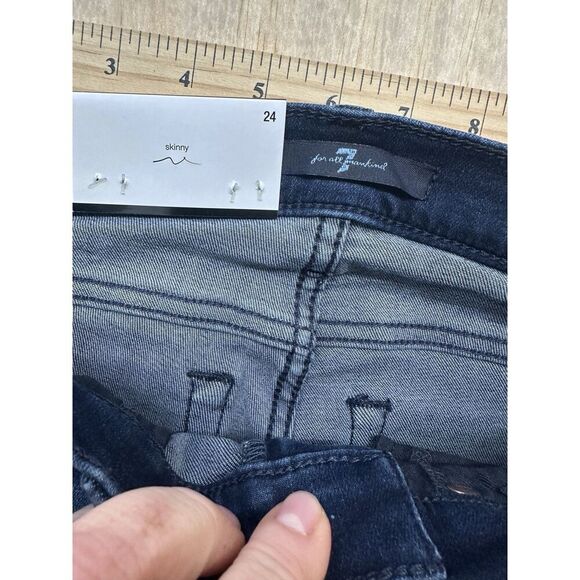 7 For All Mankind Seven Jeans Gwenevere 24 Dark Wash Skinny  NWTs $198 - Picture 5 of 6